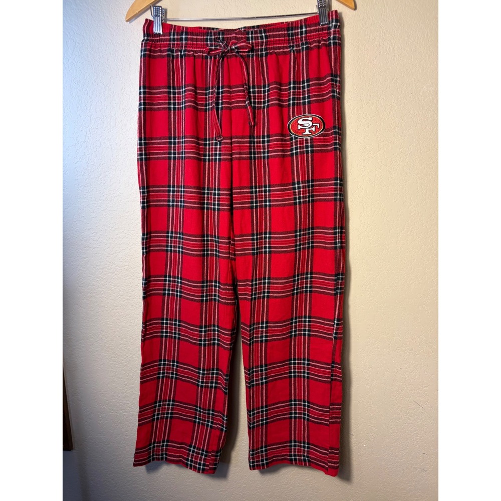 NFL Team Apparel San Francisco 49ers Red Plaid Pajama Pants Small loungewear